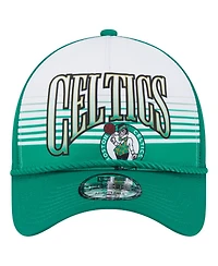 New Era Men's Kelly Green Boston Celtics Throwback Gradient A-Frame 9FORTY Adjustable Hat