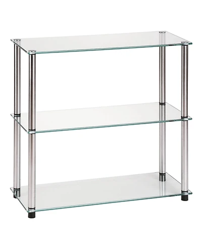 Designs2Go Classic Glass 3 Tier Bookshelf