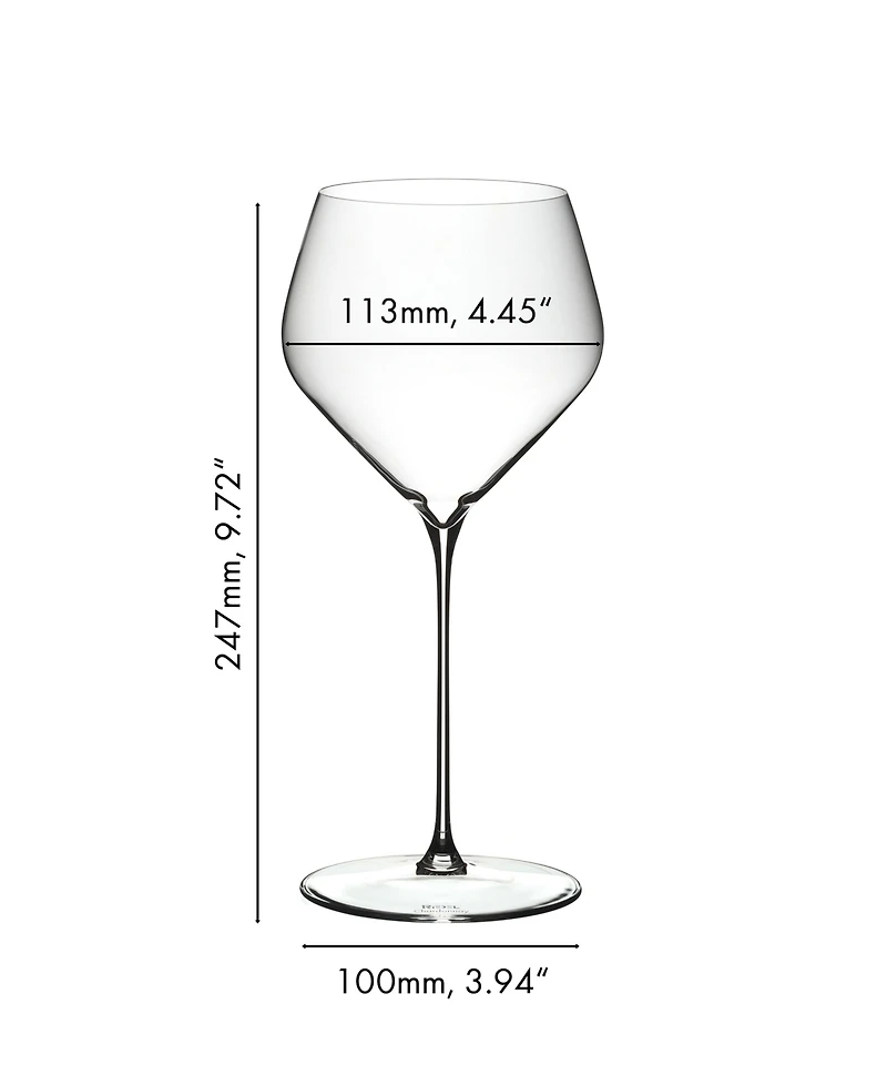 Riedel Veloce Chardonnay Wine Glasses, Set of 2