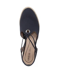 LifeStride Women's Kennedy Closed Almond Toe Wedge Espadrilles