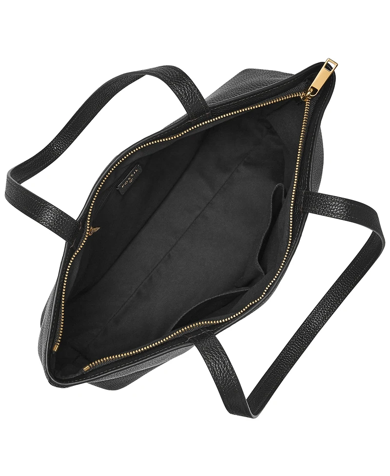 Fossil Jessie Leather Top Zip Tote Bag
