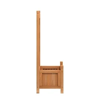 Planter with Trellis Brown Solid Wood Fir