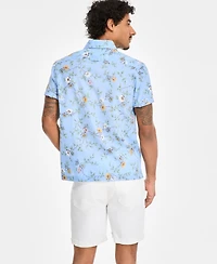 Sun + Stone Men's Clyde Floral Linen Blend Shirt, Exclusively at Macy's