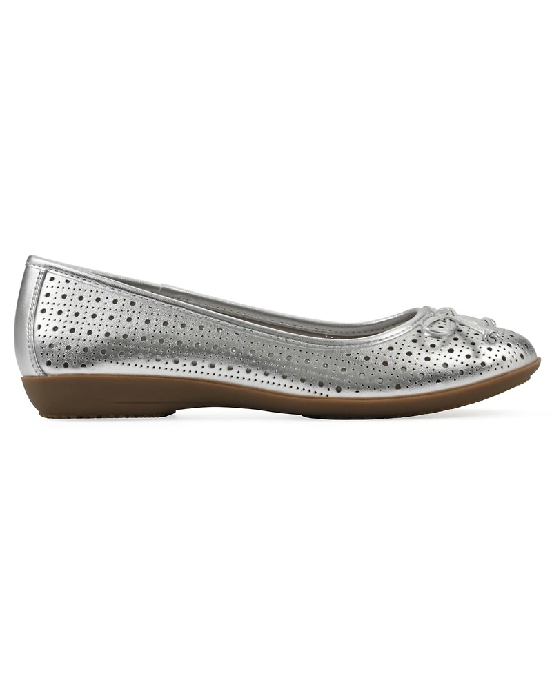 Cliffs by White Mountain Women's Cheryl Ballet Round Toe Flats