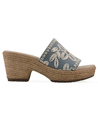 Cliffs by White Mountain Women's Biancia Wedge Slip-On Sandals