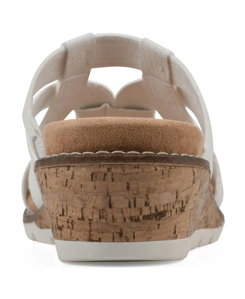 Cliffs by White Mountain Women's Tinisha Wedge Slip-On Sandals