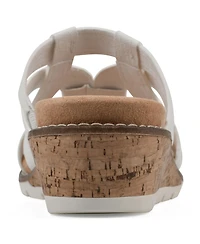 Cliffs by White Mountain Women's Tinisha Wedge Slip-On Sandals