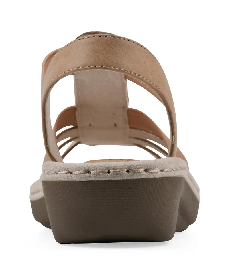 Cliffs by White Mountain Women's Caselyn Wedge Slip-On Sandals