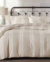 Charter Club Clifton Cotton/Linen Stripe 3-Pc. Comforter Set, Full/Queen, Exclusively at Macy's