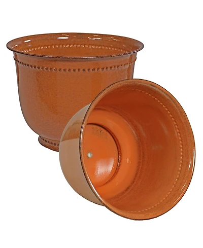 Michael Metal Indoor or Outdoor Planter with Drainage Hole - 14.5