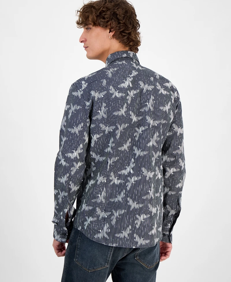 Hugo by Boss Men's Ermo Butterfly Patterned Shirt