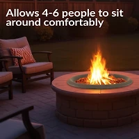 Outdoor Camping or Backyard Replacement Round Steel with Heat-Resistant Paint Finish Fire Pit Bowl - Black