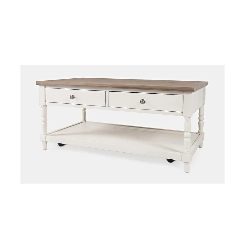 Grafton Farms Country Farmhouse 2 Drawer Coffee Table