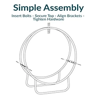 Indoor/Outdoor Steel Round Fire Pit or Fireplace Firewood Log Hoop Rack Holder - Black