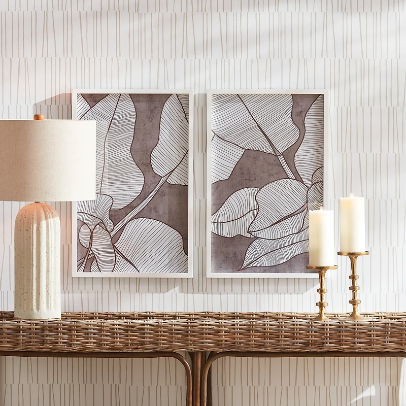 Palm Leaf Prints Set of 2