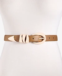 On 34th Skinny Sculptural Buckle Belt, Exclusively at Macy's