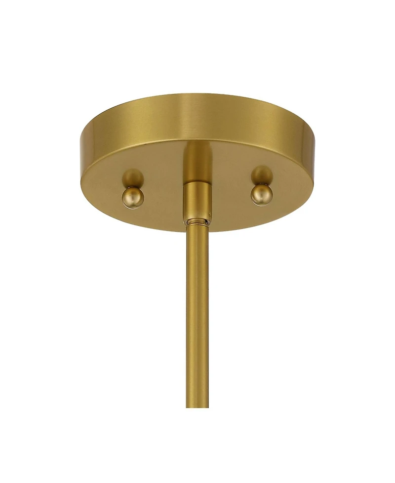 360 Lighting Camila 7" Mid Century Modern Pendant Ceiling Light Fixture Dining Room Over Table Globe Antique Brass Finish Mini