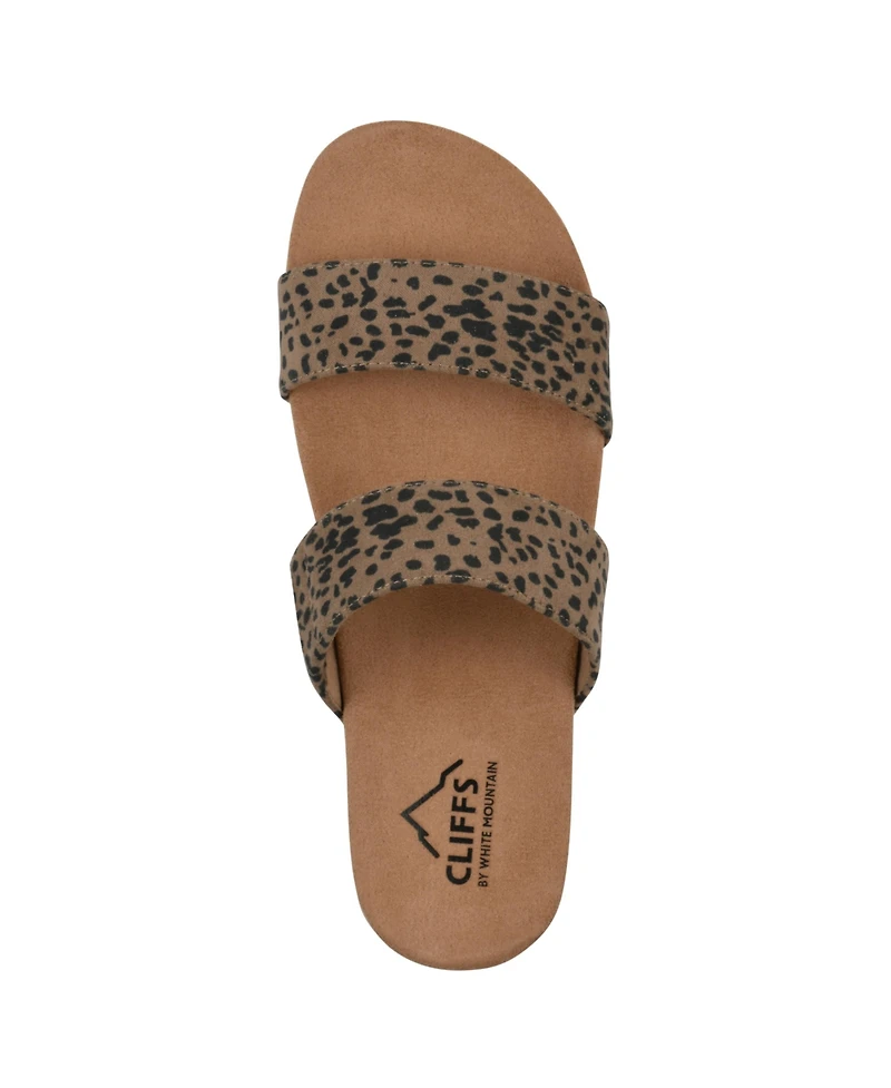 Cliffs by White Mountain Women's Tahlie Slide Slip-On Sandals