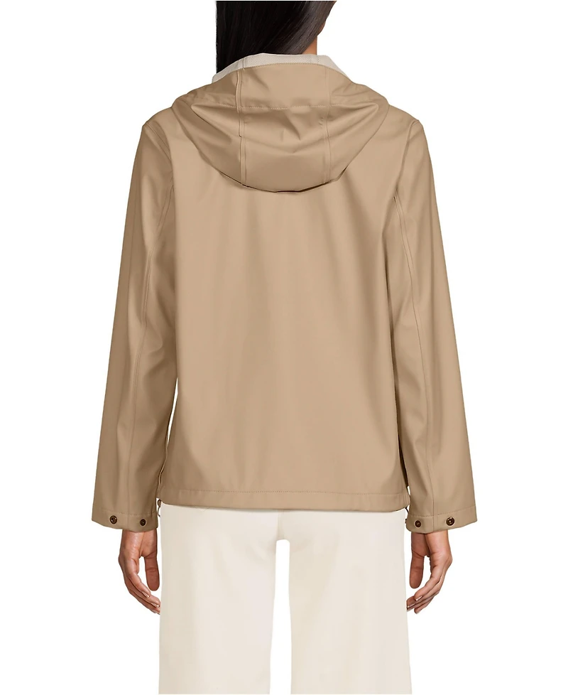 Lands' End Women's Squall Waterproof Rain Slicker Jacket
