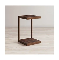 Global Archive Distressed Acacia and Stainless Steel "C" Table