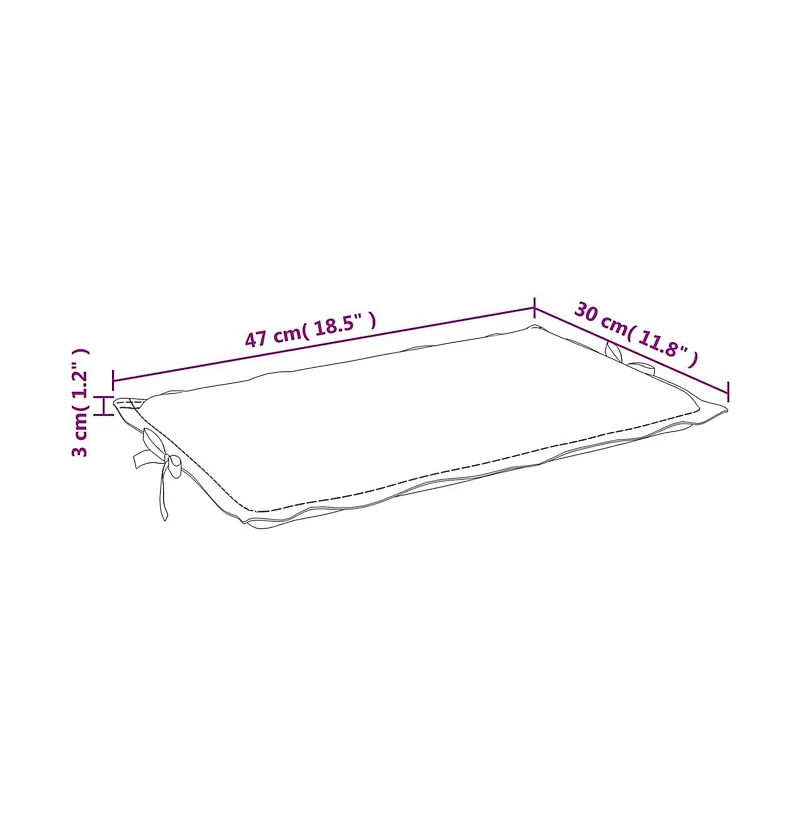 vidaXL Sun Lounger Cushion Beige 73.2"x22.8"x1.2"