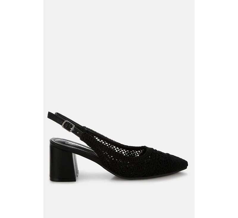 Tolina Woven Design Slingback Sandals Women