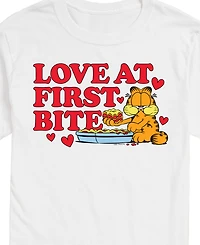 Airwaves Men's Garfield Love At First Bite Short Sleeve T-Shirt
