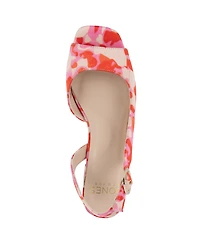 Jones New York Women's Ondree Slingback D'Orsay Peep Toe Block Heel Sandals