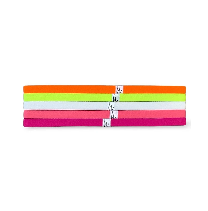 Women's Skinny Training Headbands - Neon Set