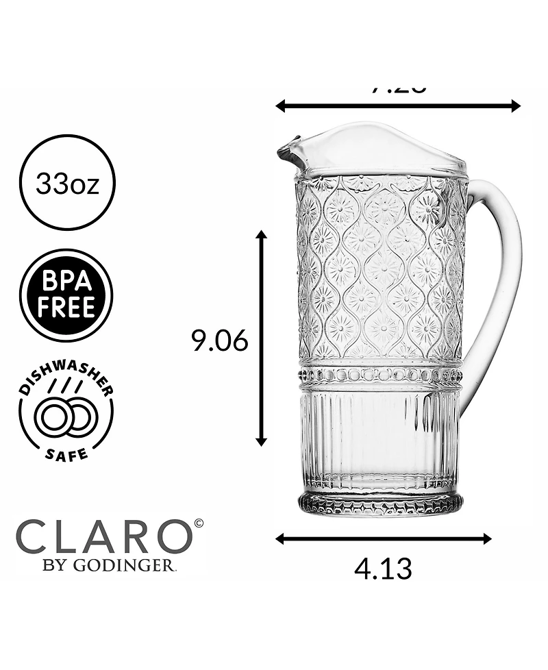 Godinger Claro Pitcher, 33 Oz
