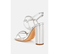 Ryzah Metallic Cut Out Chain Sandals