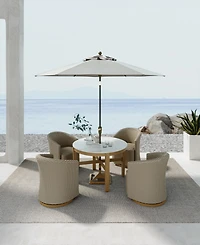 Reid Outdoor Dining 5pc Set (Round Table & 4 Swivel Chairs), Created for Macy's
