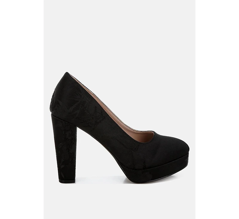Jastour Platform Block Heel Pumps