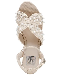 Dv Dolce Vita Women's Waylan Raffia Platform Crossband Dress Sandals