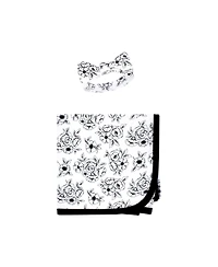 Hudson Baby Girls Layette Essentials Gown, Swaddle Wrap, and Headpiece Option