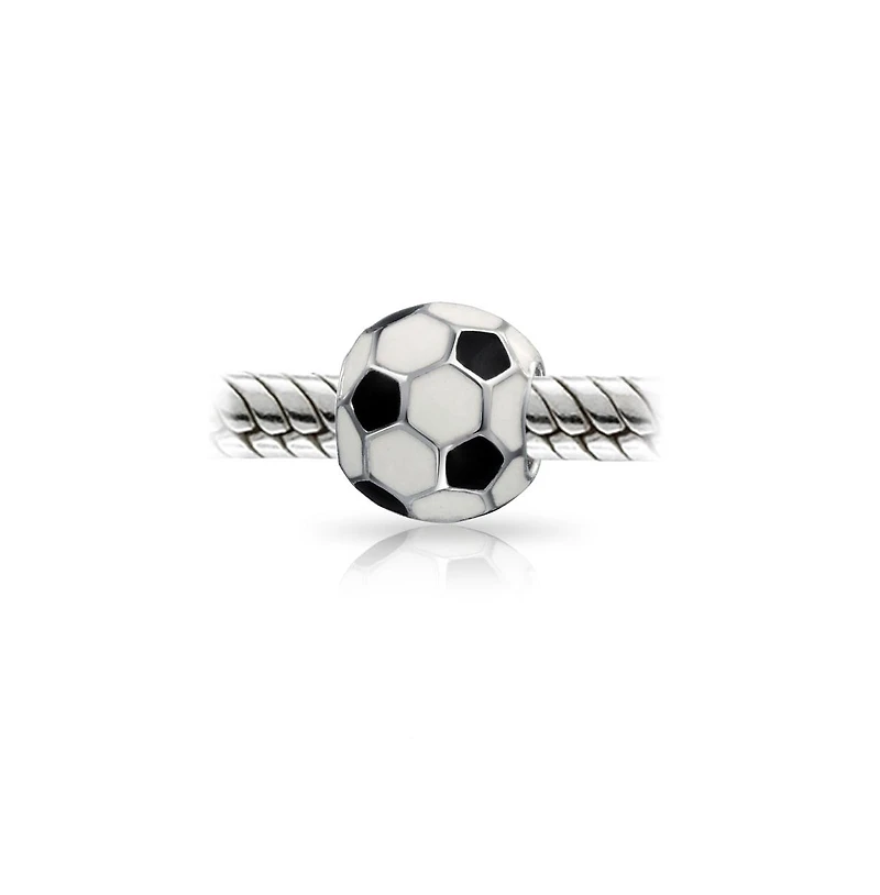 Bling Jewelry Player Sports Soccer Mom Charm Bead Sterling Silver European Bracelet