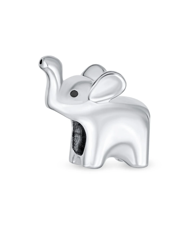 Bling Jewelry Lucky Zoo Animal Charm Bead Trunk Up Elephant Sterling Silver Bracelets