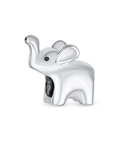 Bling Jewelry Lucky Zoo Animal Charm Bead Trunk Up Elephant Sterling Silver Bracelets