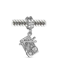 Bling Jewelry Chopsticks Chef Sushi Dangle Charm Bead Sterling Silver European Bracelet