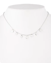Lauren Ralph Lauren Sterling Silver Disc Frontal Necklace, 19" + 3" extender