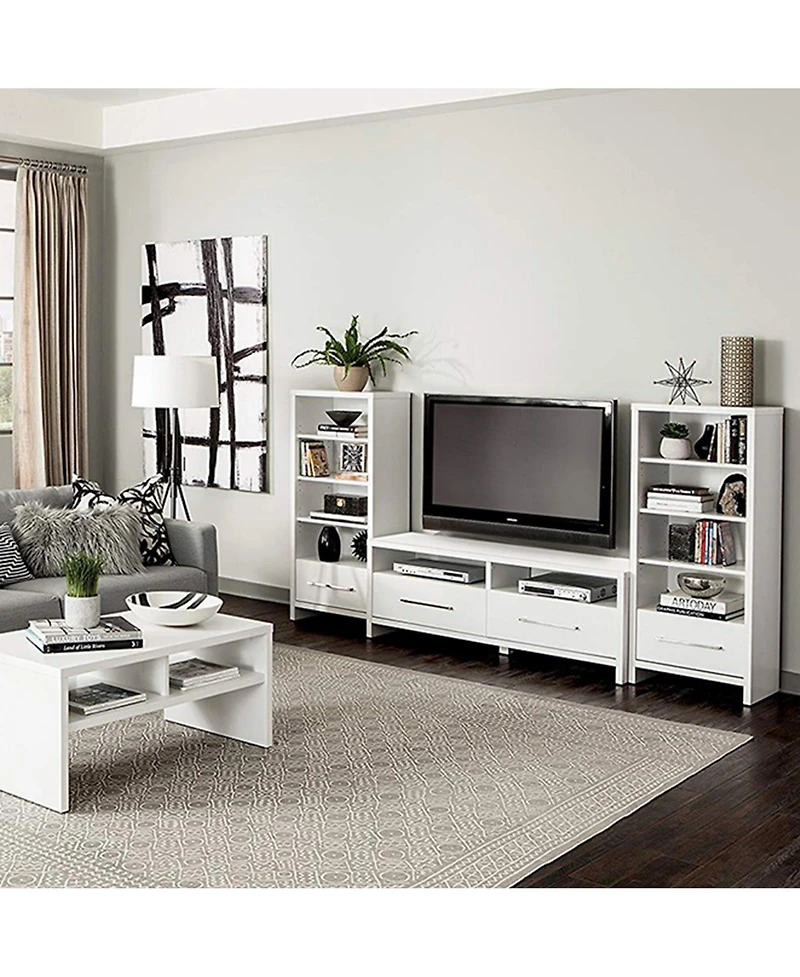 ClosetMaid 165100 Decorative Media Storage Tower Bookcase with Drawer, White