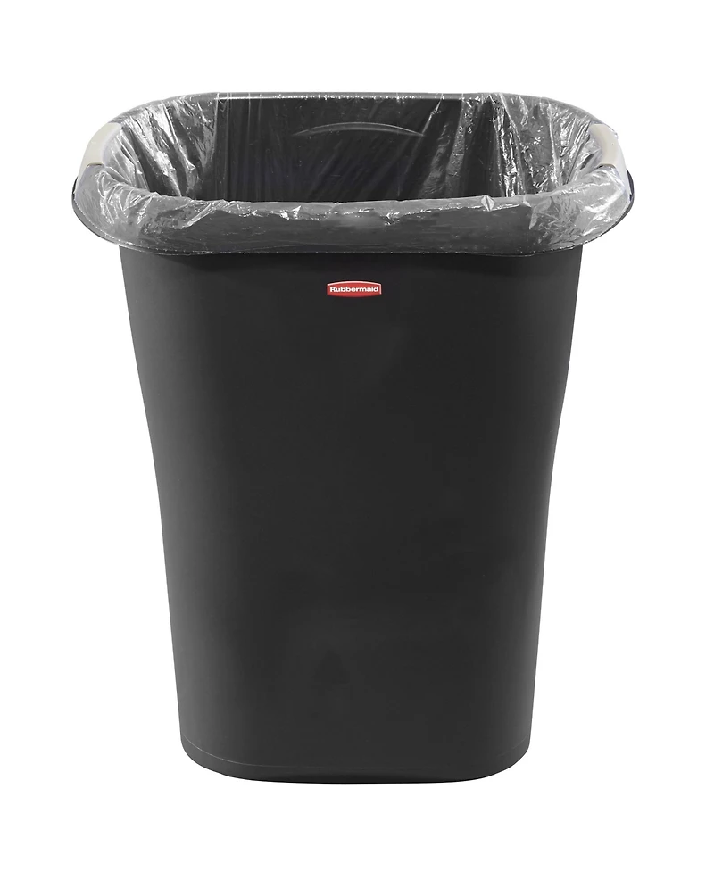 Rubbermaid 8 Gallon Plastic Home/Office Wastebasket Trash Can with Liner Lock