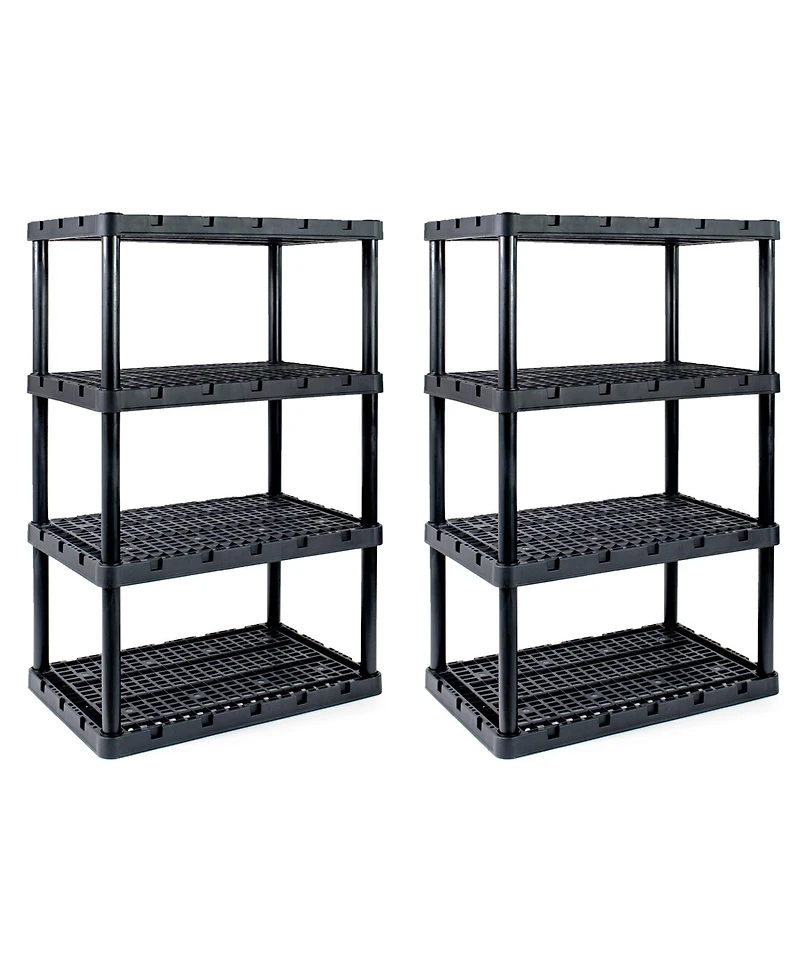 Gracious Living Xl 4 Shelf Knect A Shelf Ventilated Heavy Duty Storage (2 Pack)