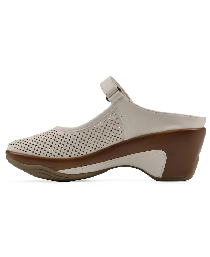 White Mountain Women's Vinto2 Mary Jane Clog Mules