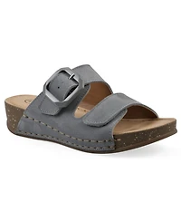 White Mountain Women's Fearful Slip-On Wedge Sandals