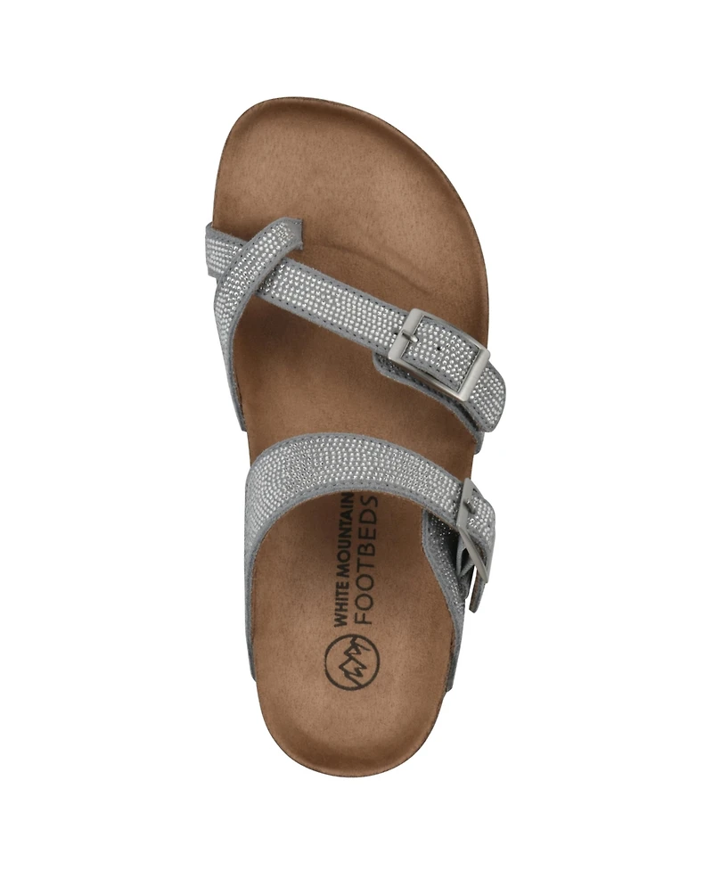 White Mountain Women's Grays Round Toe Flat Sandals