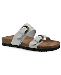 White Mountain Women's Hardball Round Toe Flat Sandals