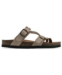 White Mountain Women's Haziest Round Toe Flat Sandals