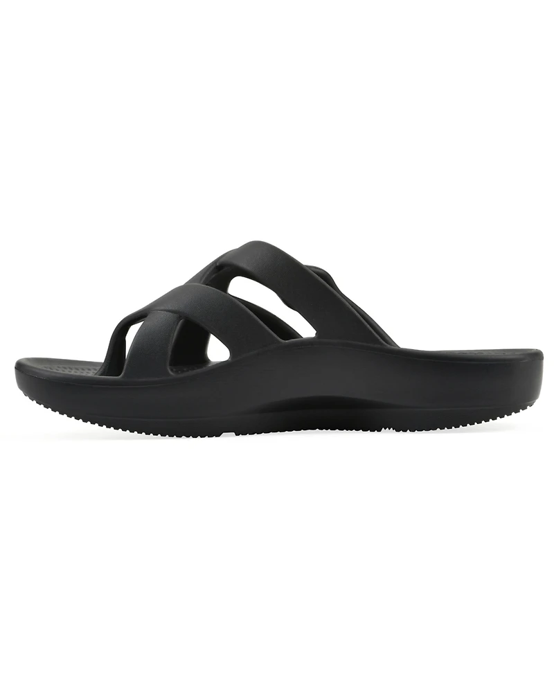 White Mountain Women's Rip Round Toe Flat Sandals
