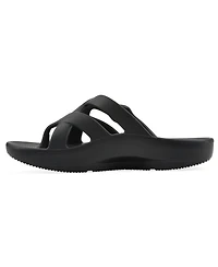 White Mountain Women's Rip Round Toe Flat Sandals